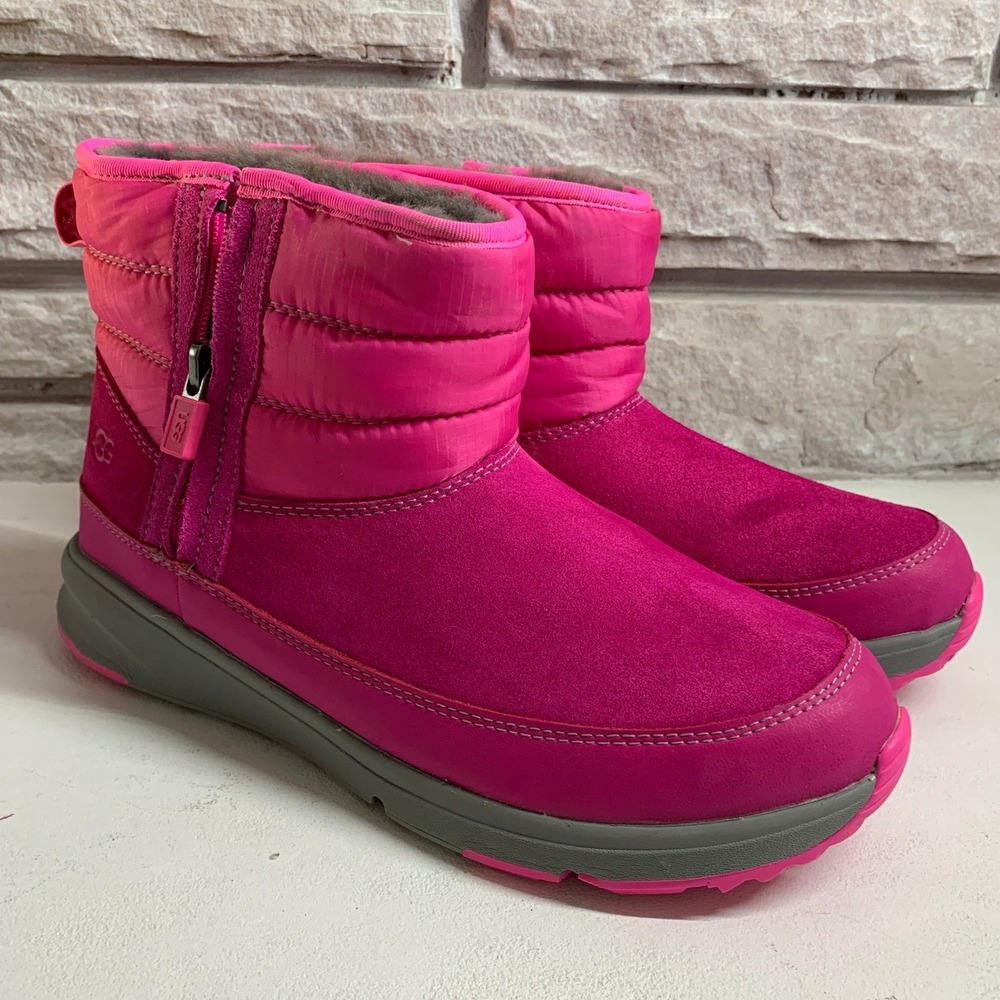 UGG Yose Puffer Boot Pink Rose Waterproof Snow Boots 1130439K Kids 6 Womens 8